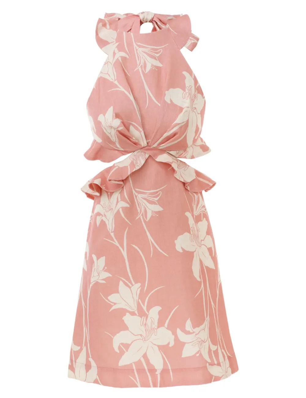 ZIMMERMANN Acadian Tie Back Mini Dress-Women Clothing