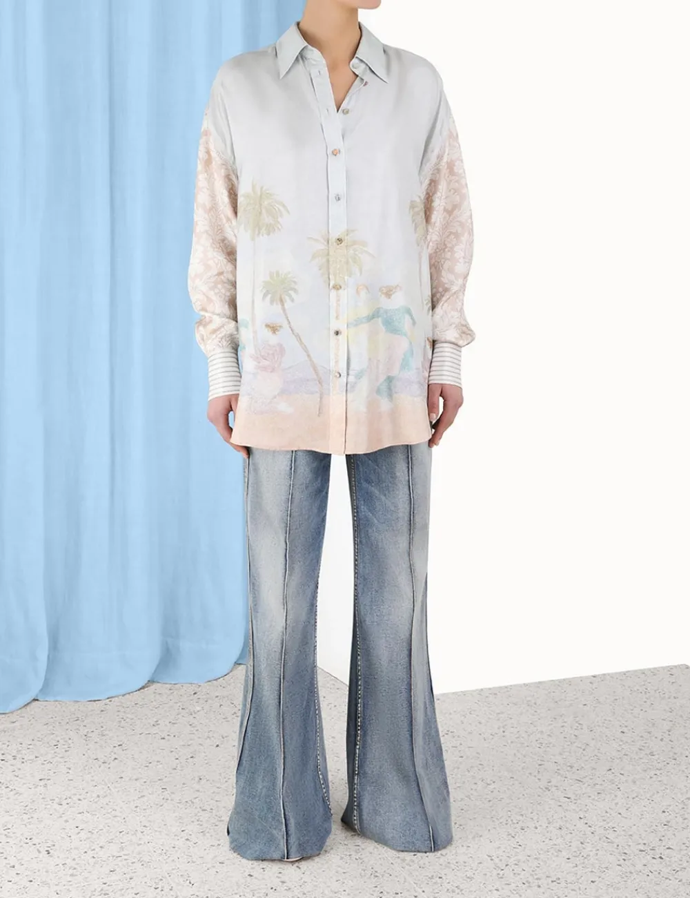 ZIMMERMANN Sensory Spliced Shirt-Women Luminosity