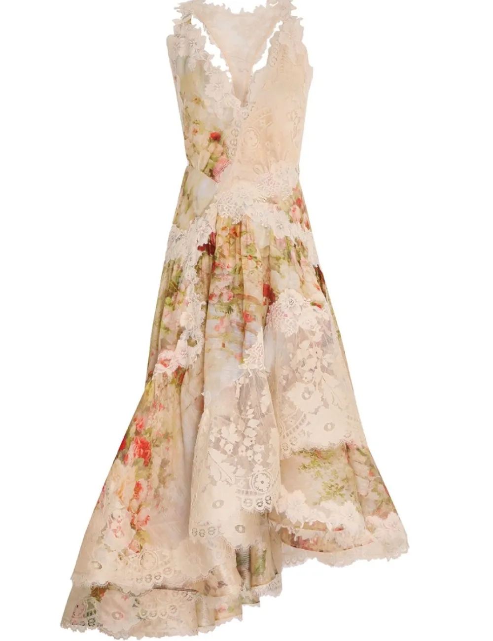 ZIMMERMANN Luminosity Splice Lace Dress-Women Clothing