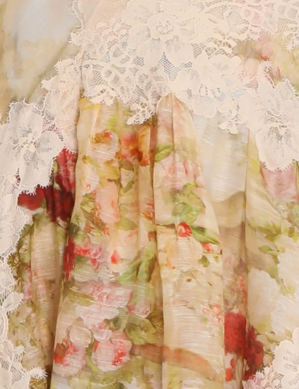 ZIMMERMANN Luminosity Splice Lace Dress-Women Clothing