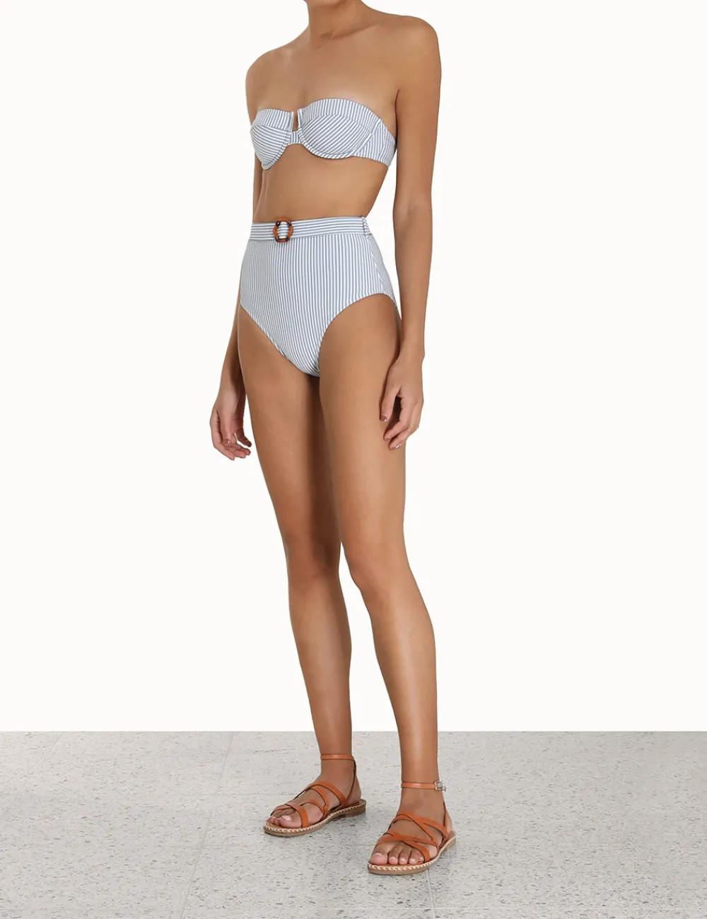 ZIMMERMANN Chintz Stripe High Waist Pant-Women Bikinis