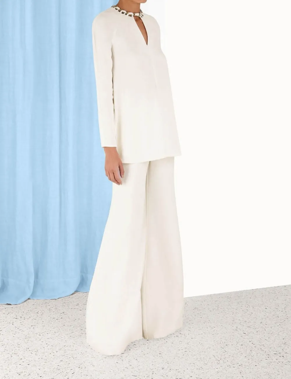 ZIMMERMANN Chain Embellished Tunic Top-Women Luminosity