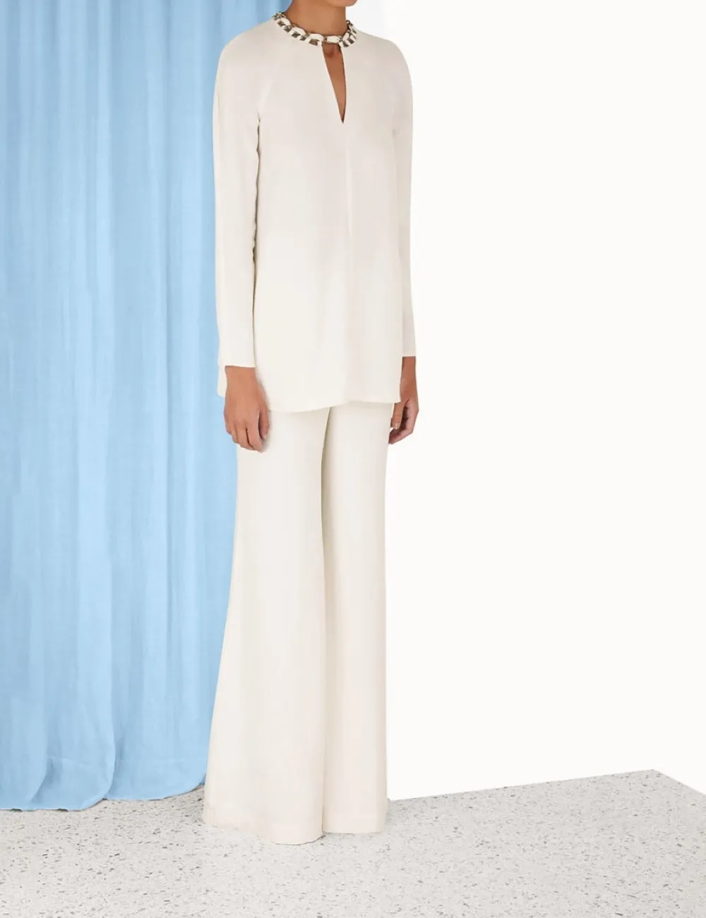 ZIMMERMANN Chain Embellished Tunic Top-Women Luminosity