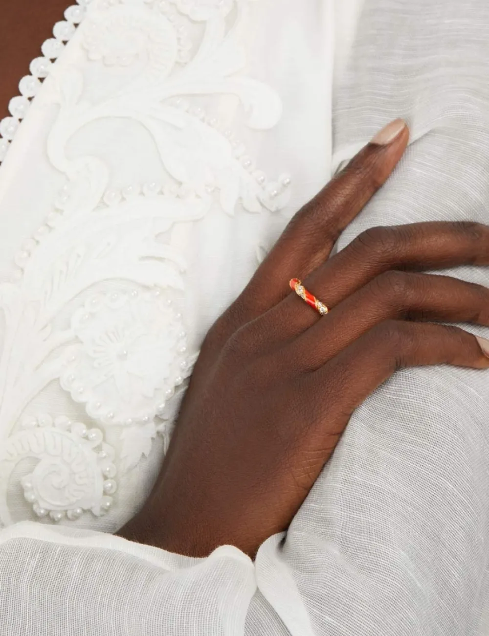 ZIMMERMANN Candy Stripe Pave Ring-Women Jewellery