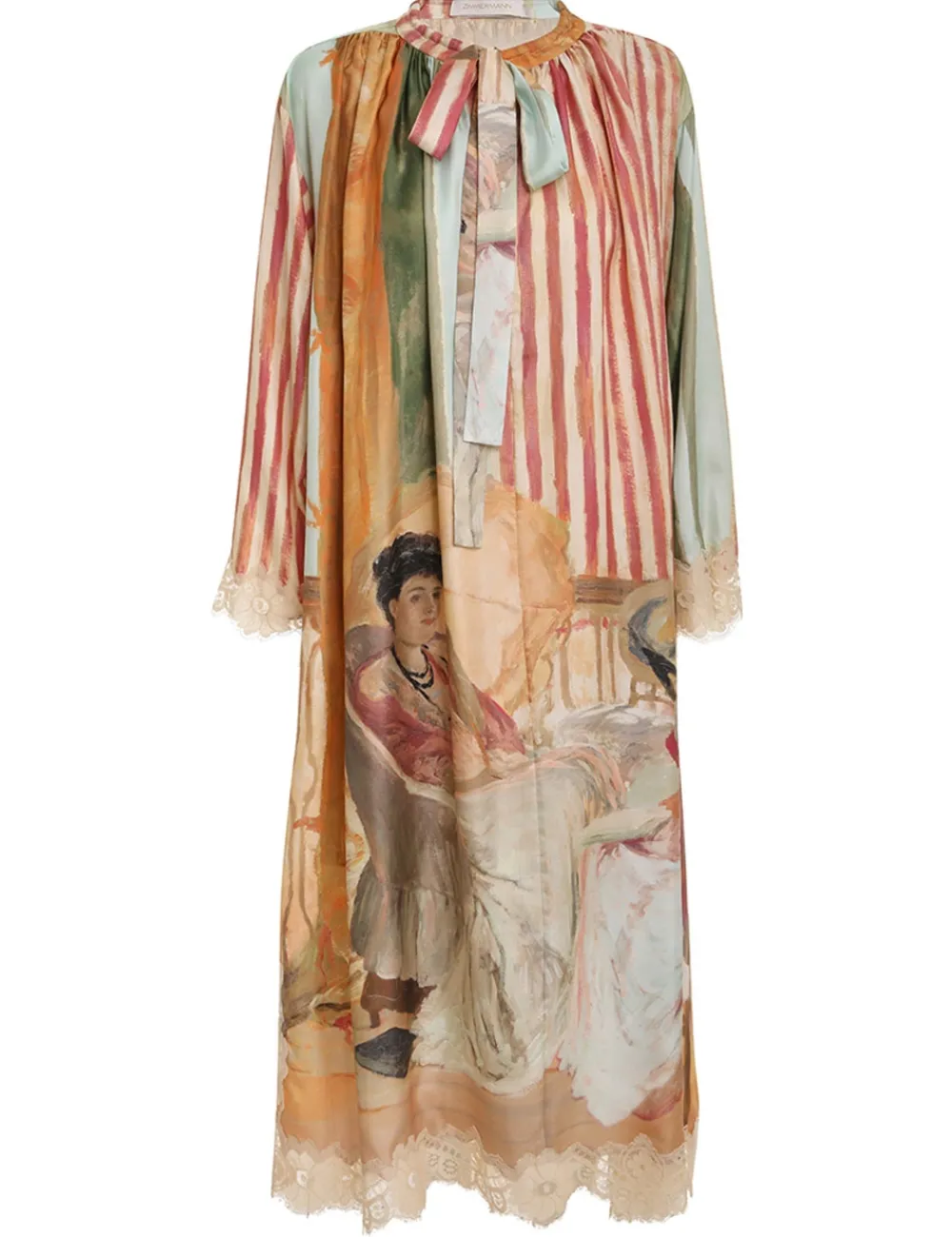 ZIMMERMANN Luminosity Lace Back Midi-Women Dresses