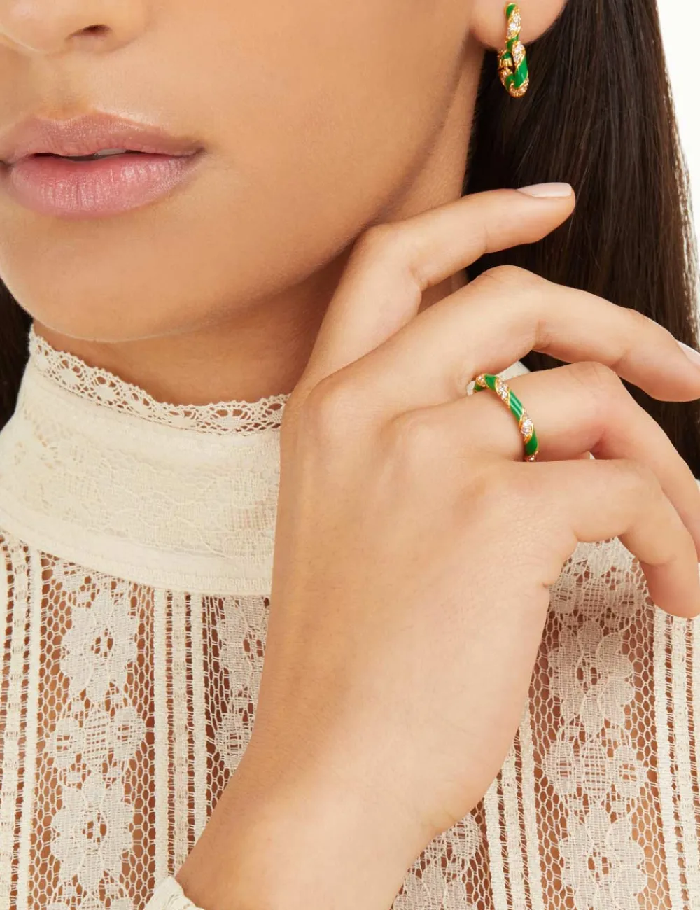 ZIMMERMANN Candy Stripe Pave Ring-Women Rings