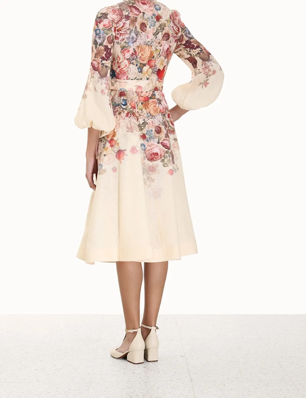 ZIMMERMANN Luminosity Buttoned Midi Dress-Women Luminosity