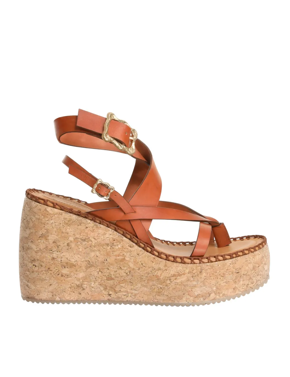 ZIMMERMANN Multi-Strap Sandal Wedge-Women In Denim