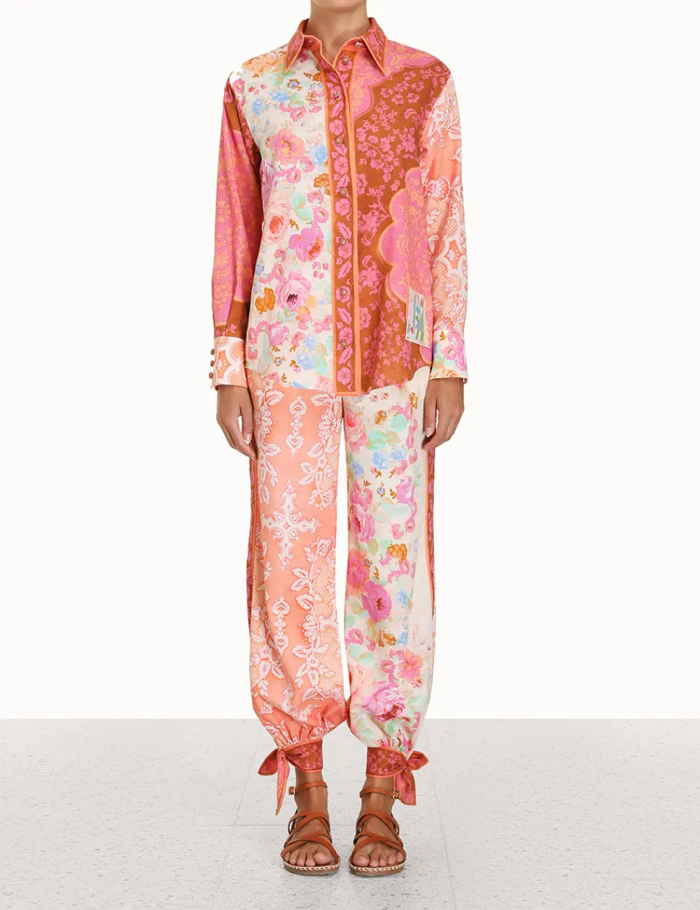 ZIMMERMANN Raie Spliced Body Shirt-Women Tops