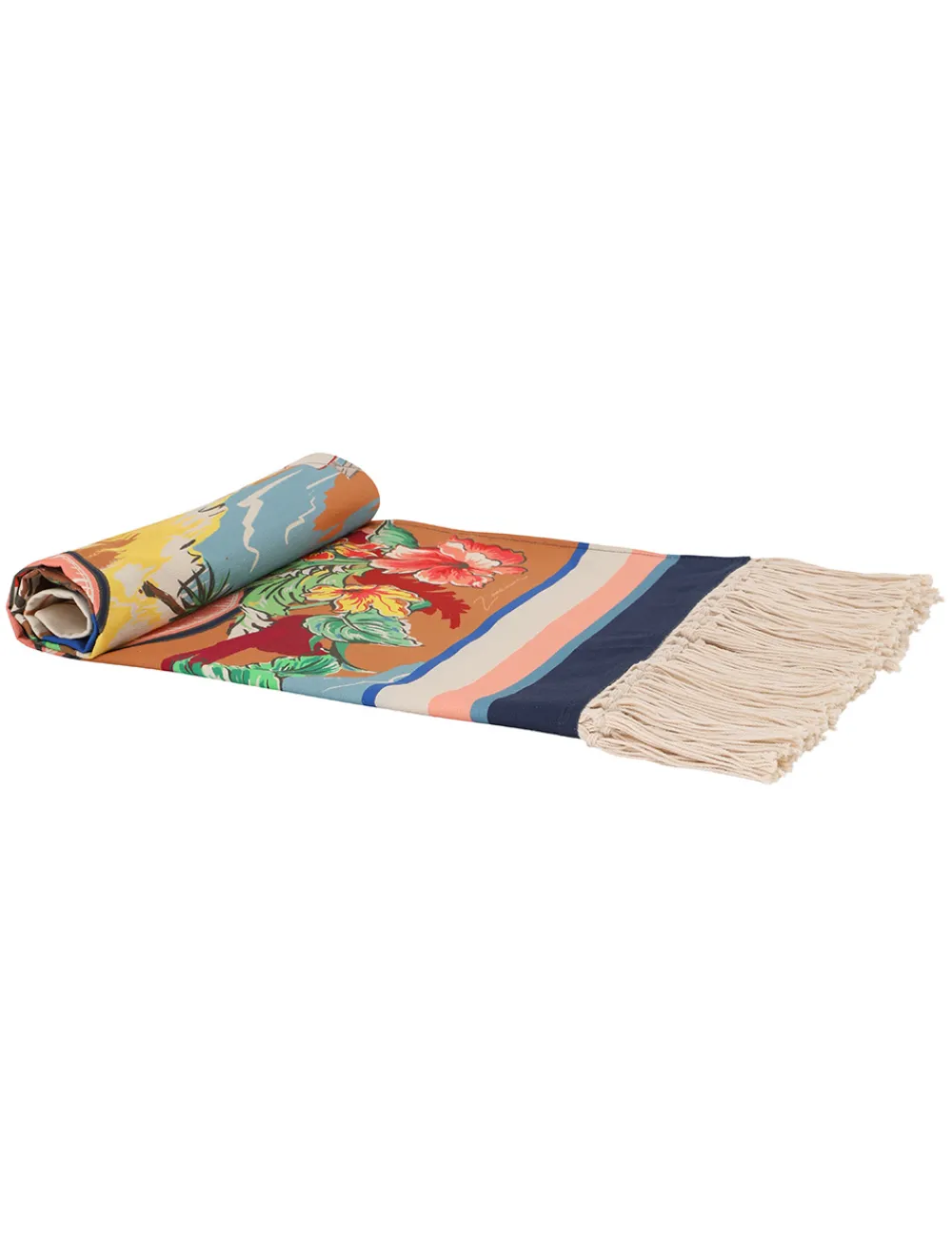 ZIMMERMANN Printed Cotton Towel-Women Towels & Pareos