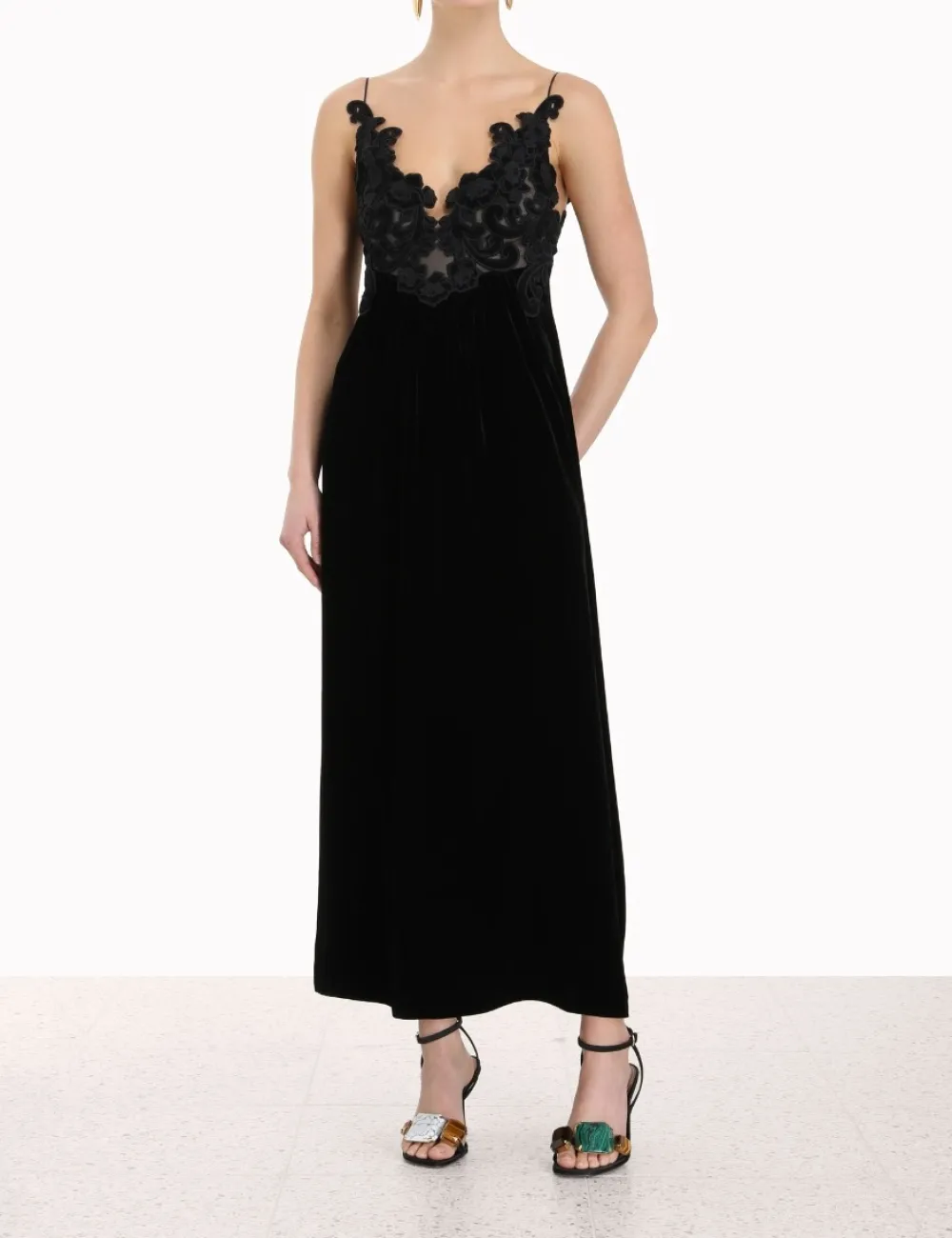 ZIMMERMANN Sensory Velvet Slip Dress-Women Dresses