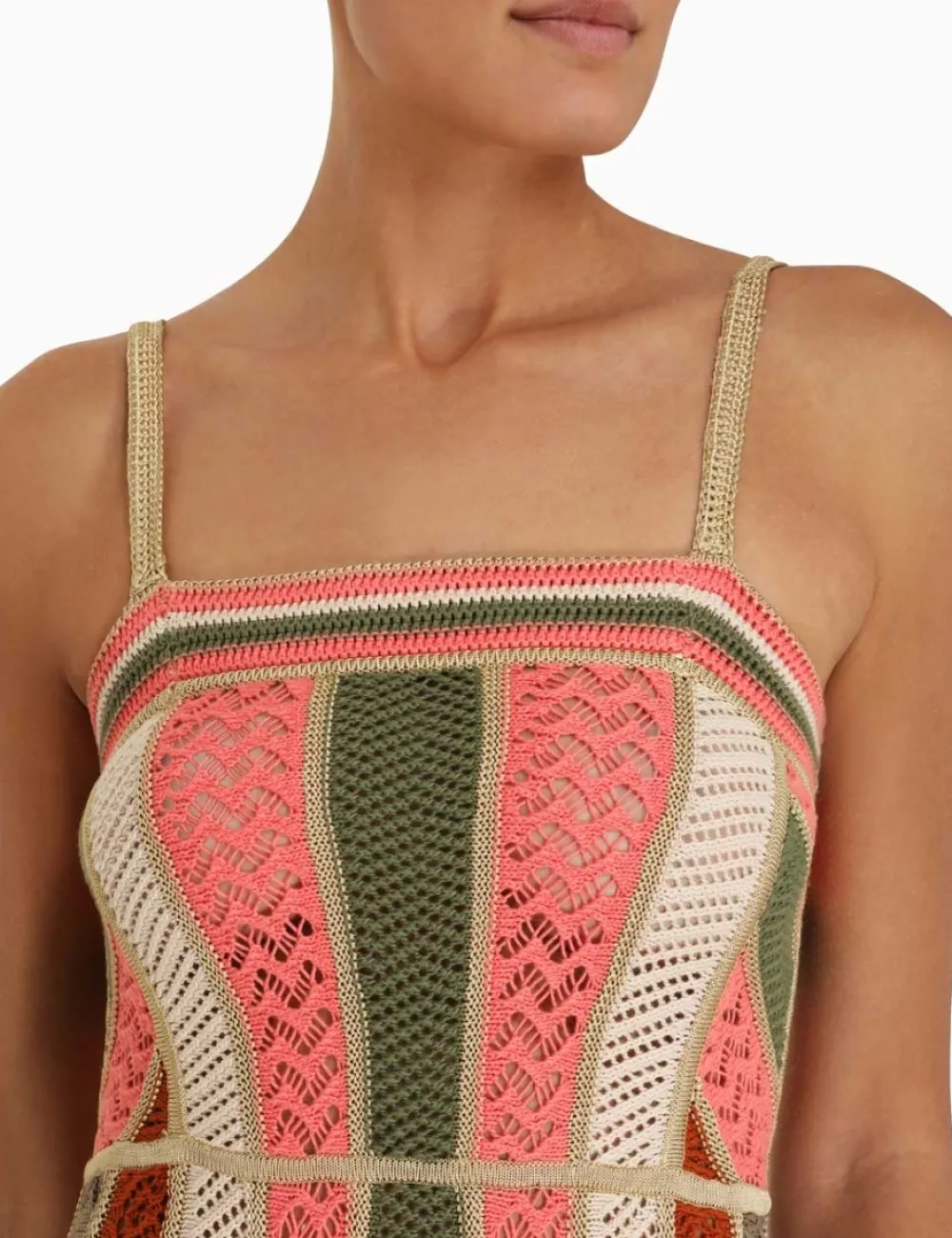 ZIMMERMANN Chintz Panelled Midi Dress-Women Knitwear