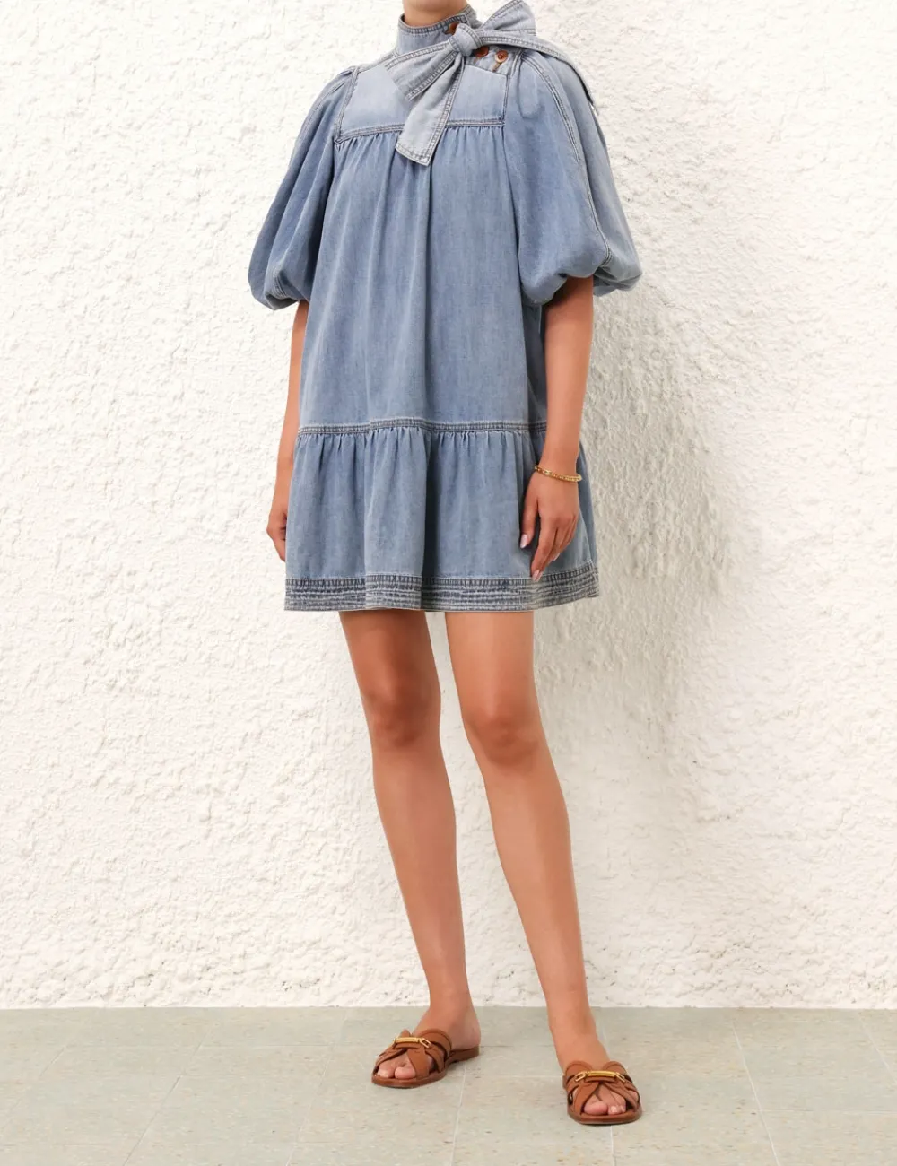 ZIMMERMANN Alight Smock Dress-Women Denim