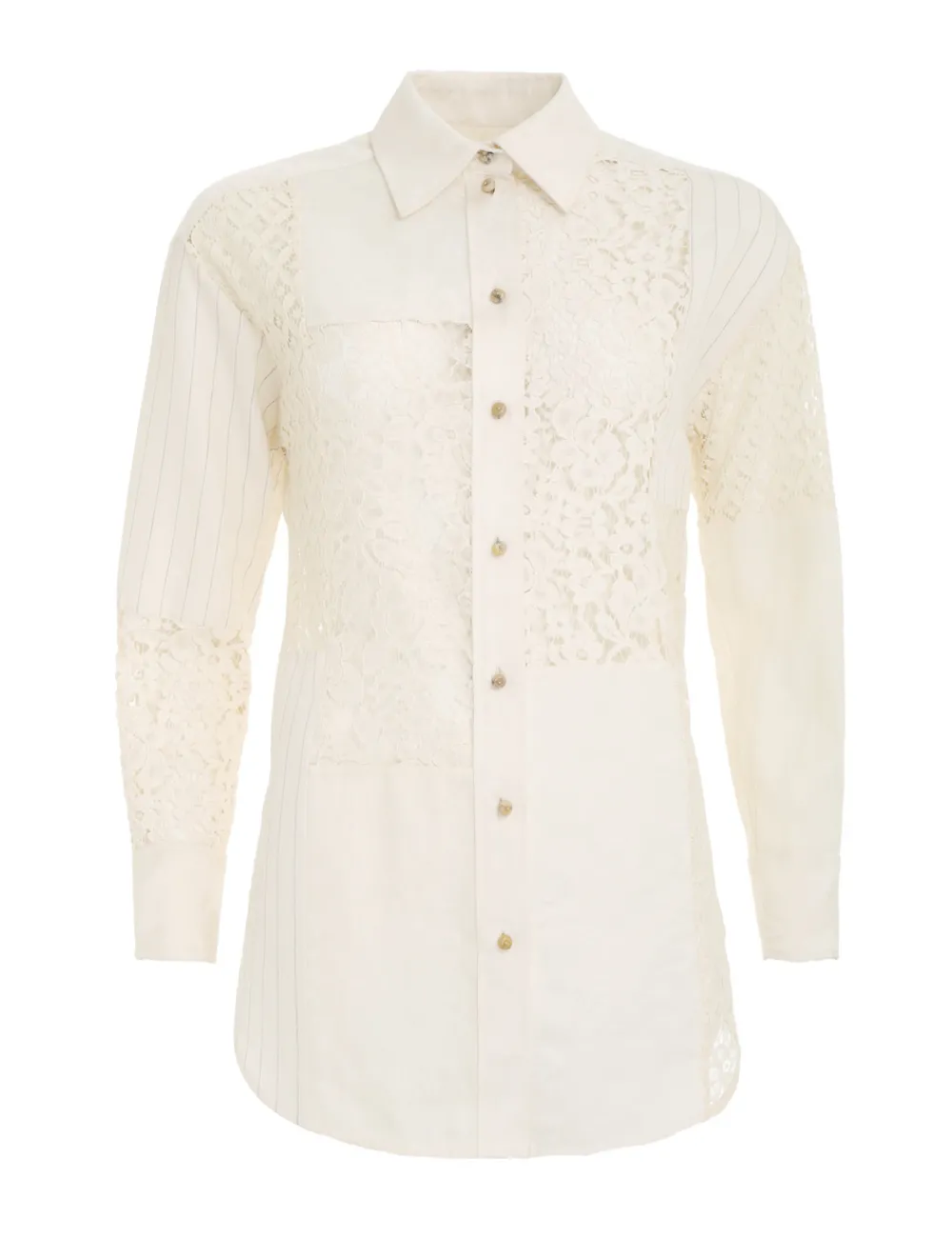 ZIMMERMANN Luminosity Patch Lace Shirt-Women Clothing