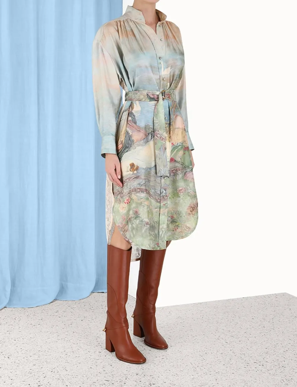 ZIMMERMANN Luminosity Twill Lace Dress-Women Dresses