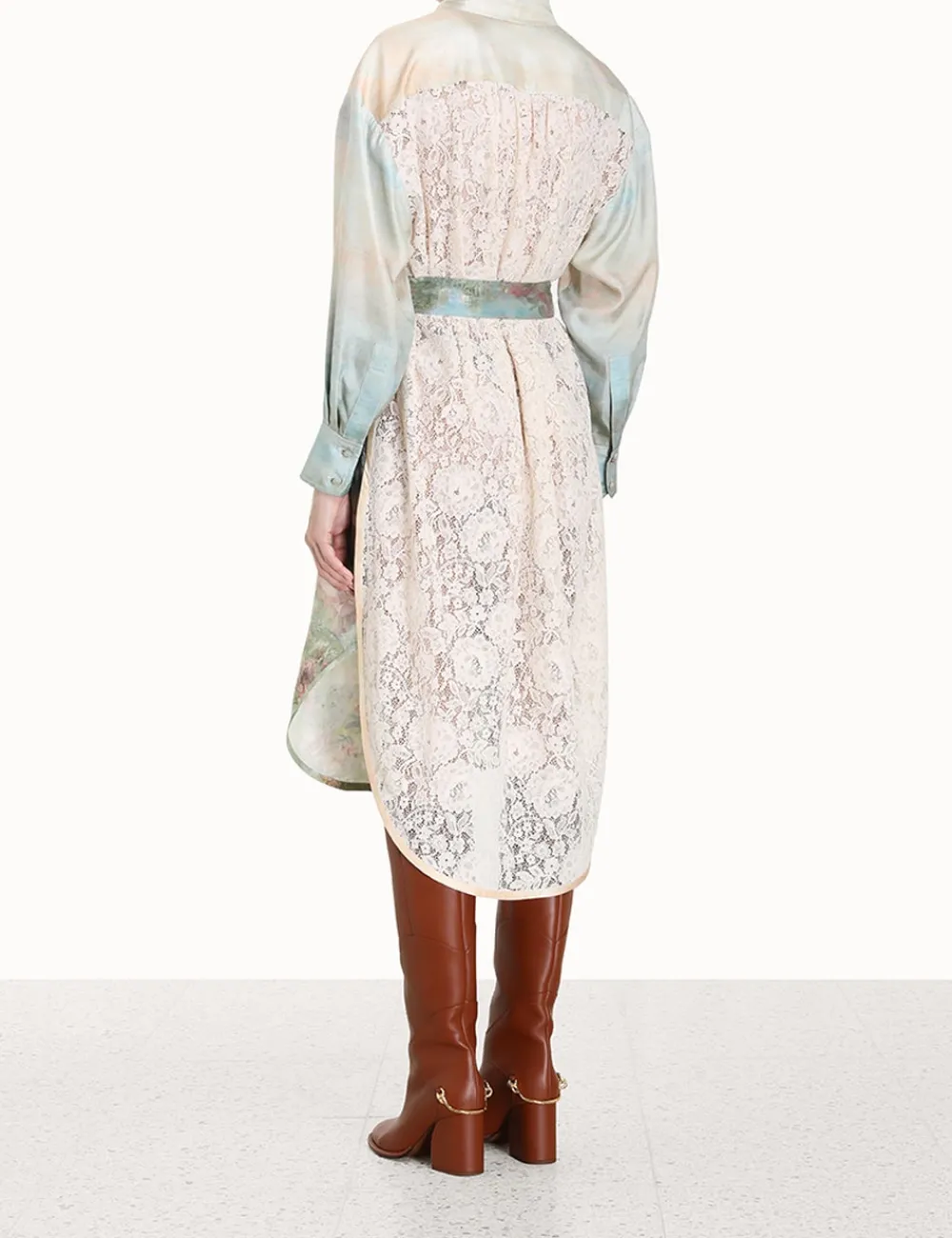 ZIMMERMANN Luminosity Twill Lace Dress-Women Dresses