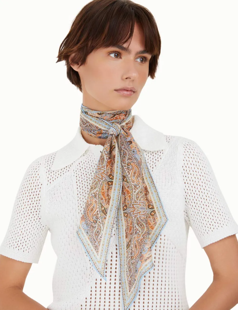 ZIMMERMANN Silk Cotton Neck Scarf-Women Accessories