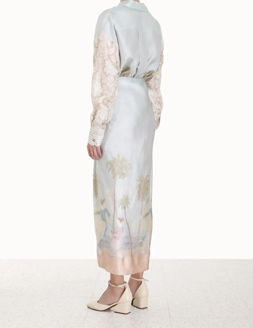 ZIMMERMANN Sensory Drape Midi Skirt-Women Luminosity