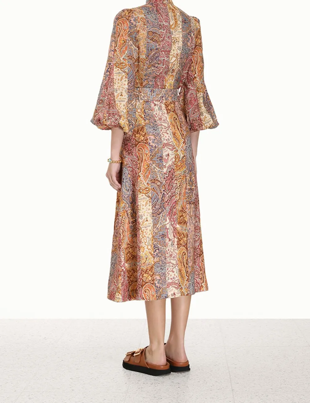 ZIMMERMANN Luminosity A-Line Midi Skirt-Women Luminosity