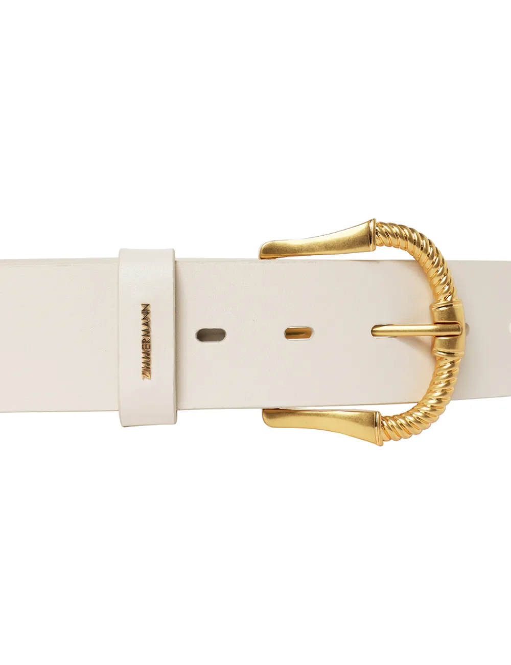 ZIMMERMANN Twisted Buckle Leather Belt 40-Women Accessories