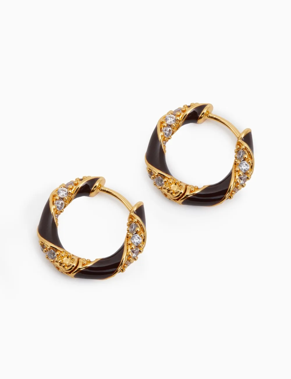 ZIMMERMANN Candy Stripe Pave Hoops-Women Accessories