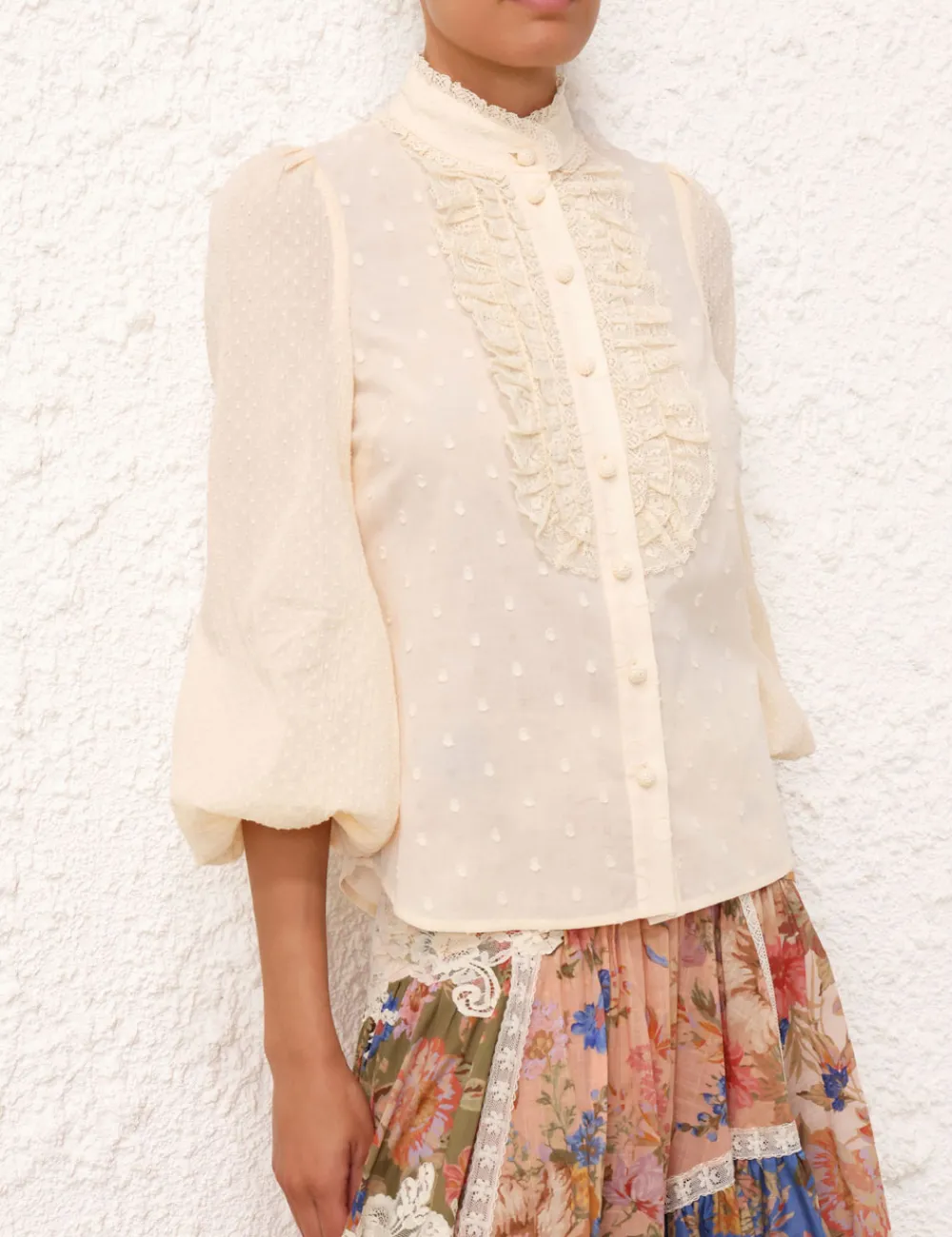 ZIMMERMANN August Long Sleeve Blouse-Women Tops