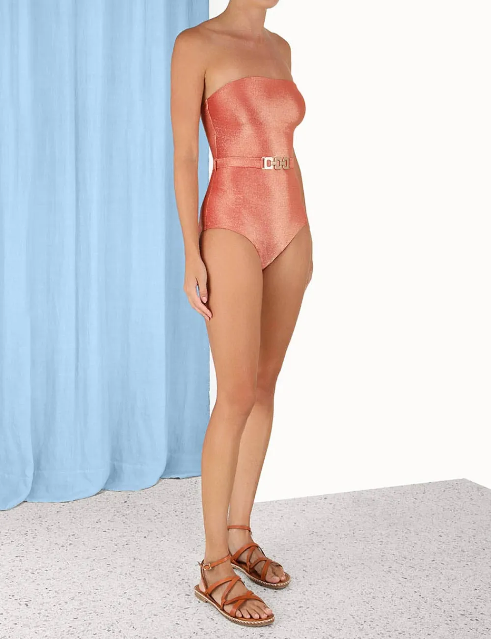 ZIMMERMANN Devi Lurex Chain Link 1Pc-Women One Pieces