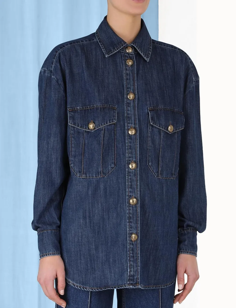 ZIMMERMANN Luminosity Denim Shirt-Women Luminosity