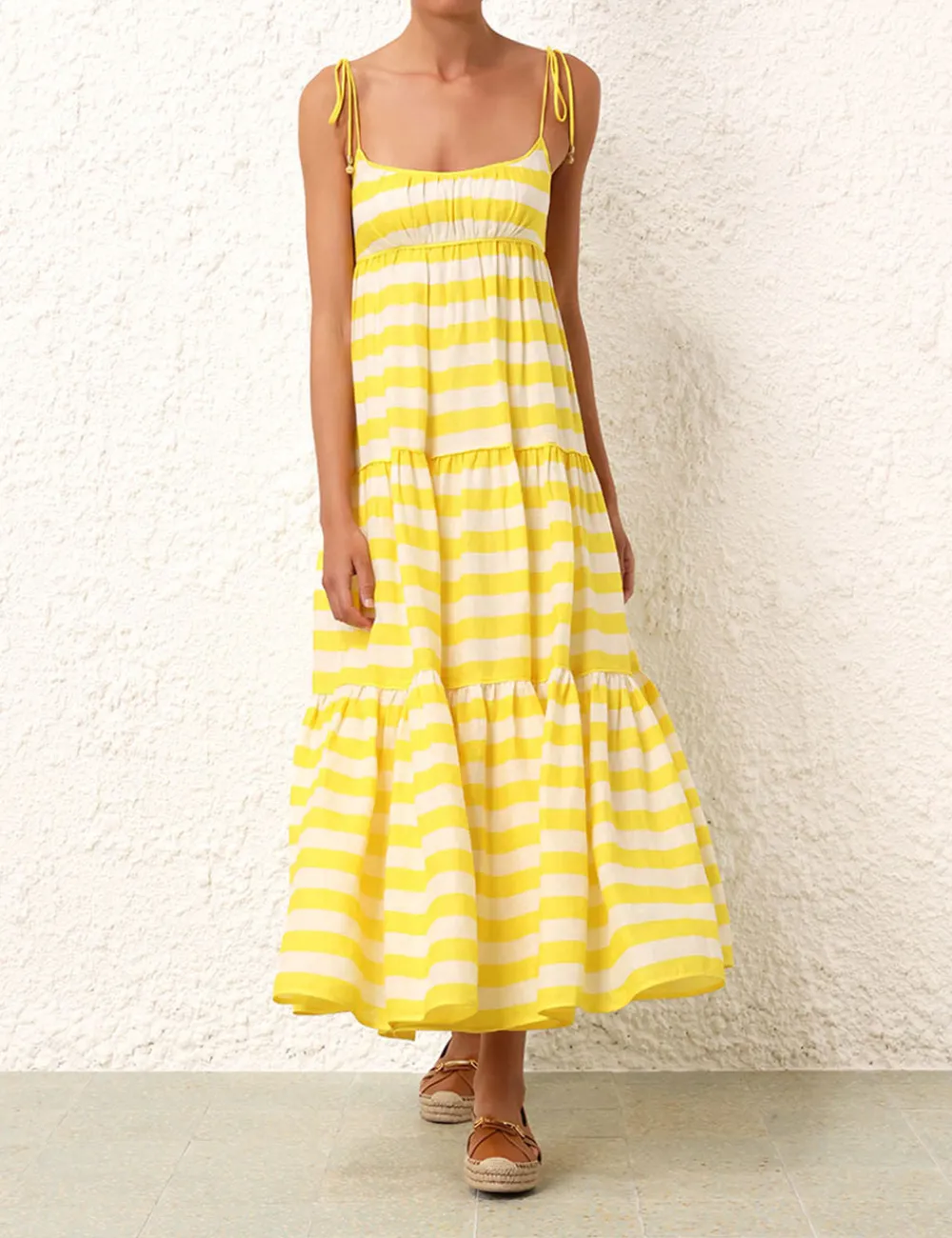 ZIMMERMANN Alight Tie Shoulder Dress-Women Clothing