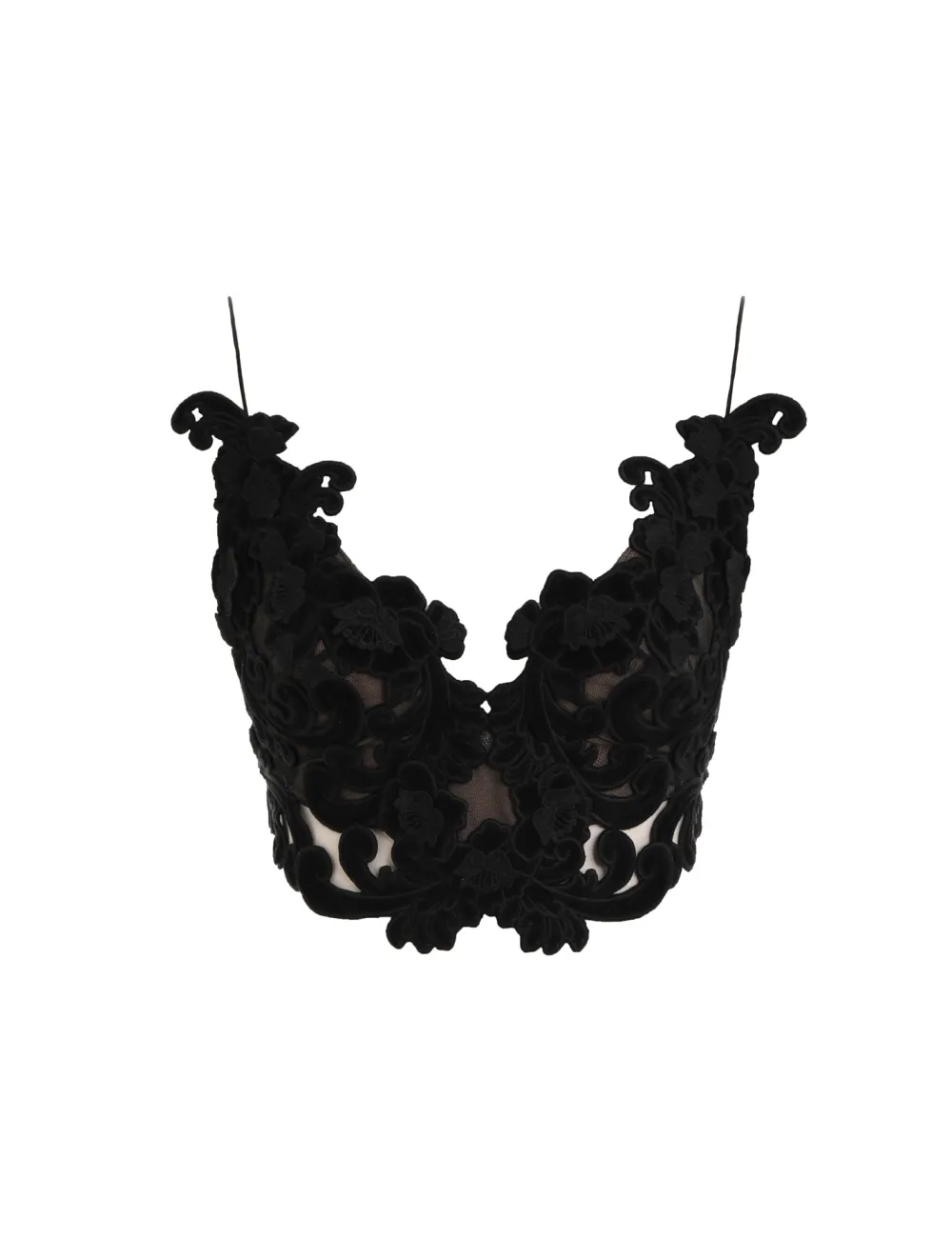 ZIMMERMANN Sensory Velvet Lace Bodice-Women Tops