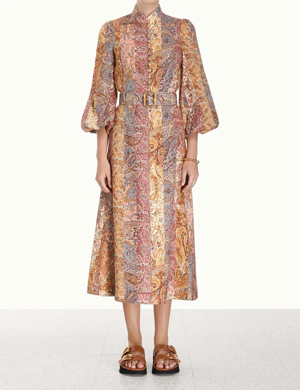 ZIMMERMANN Luminosity A-Line Midi Skirt-Women Skirts