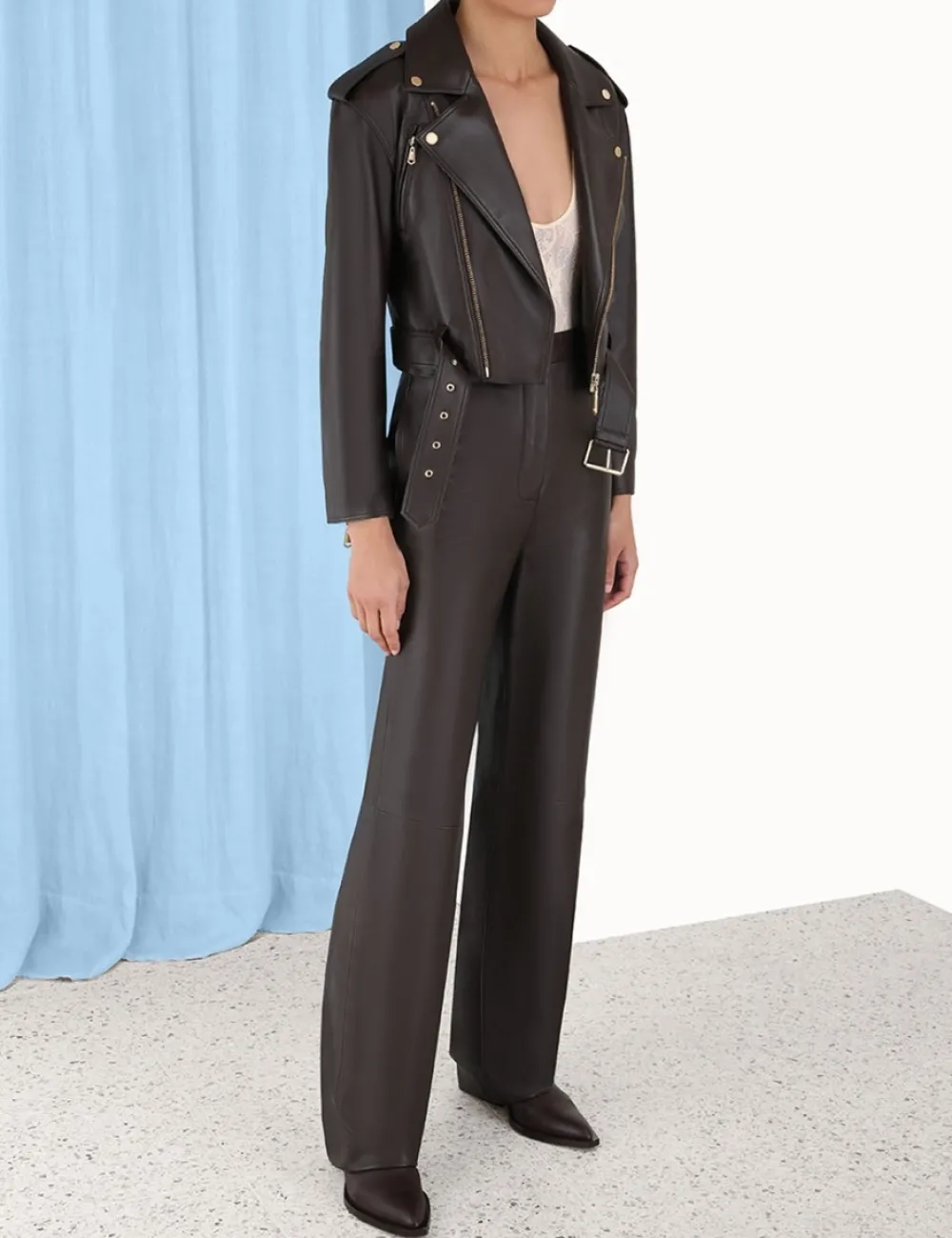 ZIMMERMANN Luminosity Leather Pant-Women Shorts & Pants