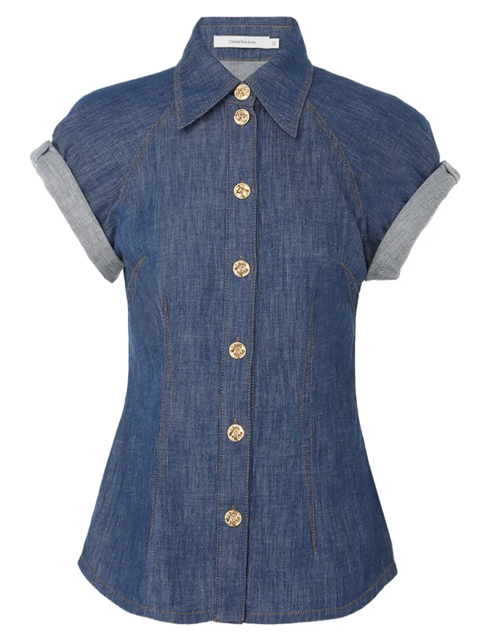 ZIMMERMANN Matchmaker Denim Blouse-Women Denim