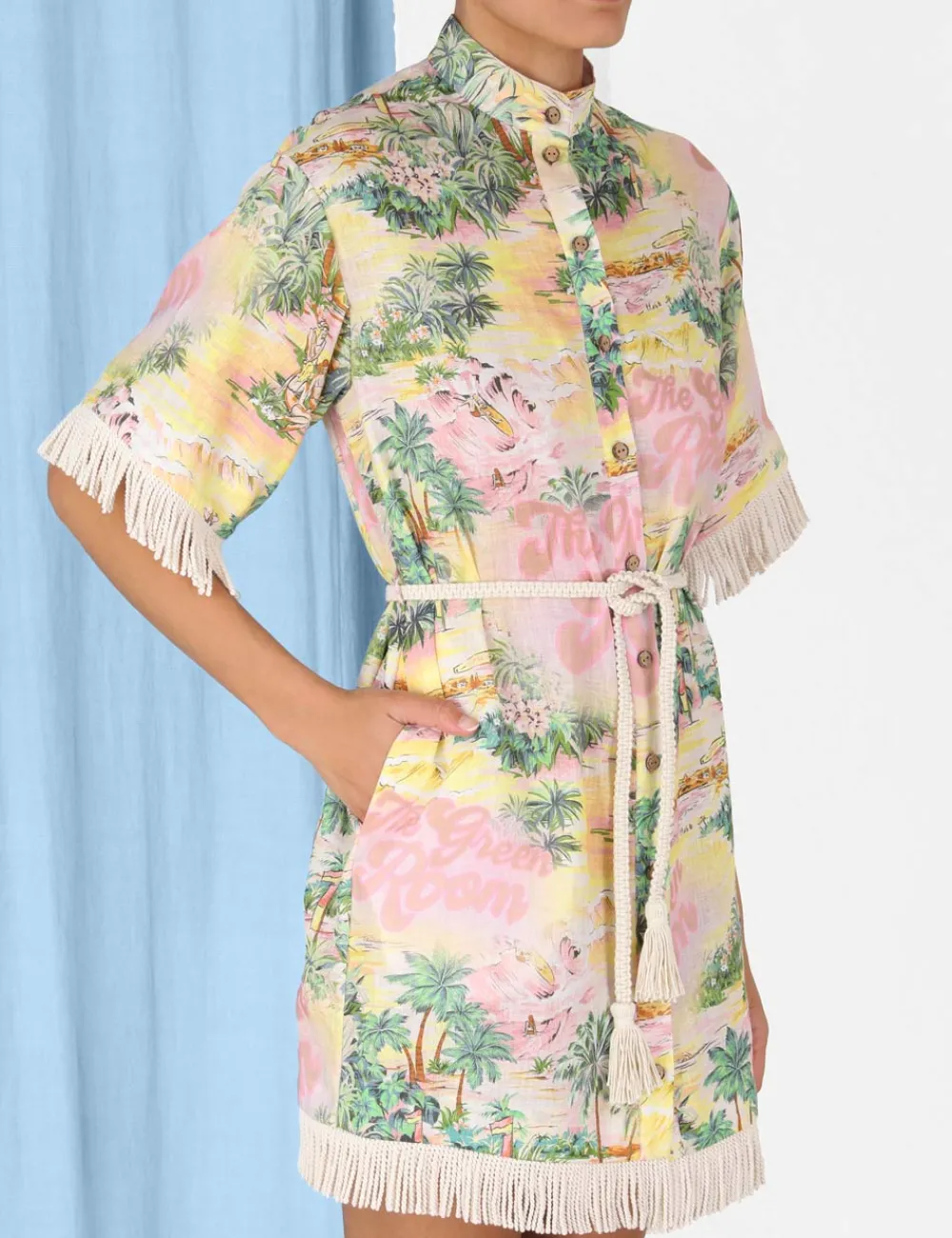 ZIMMERMANN Vacay Short Sleeve Dress-Women Clothing