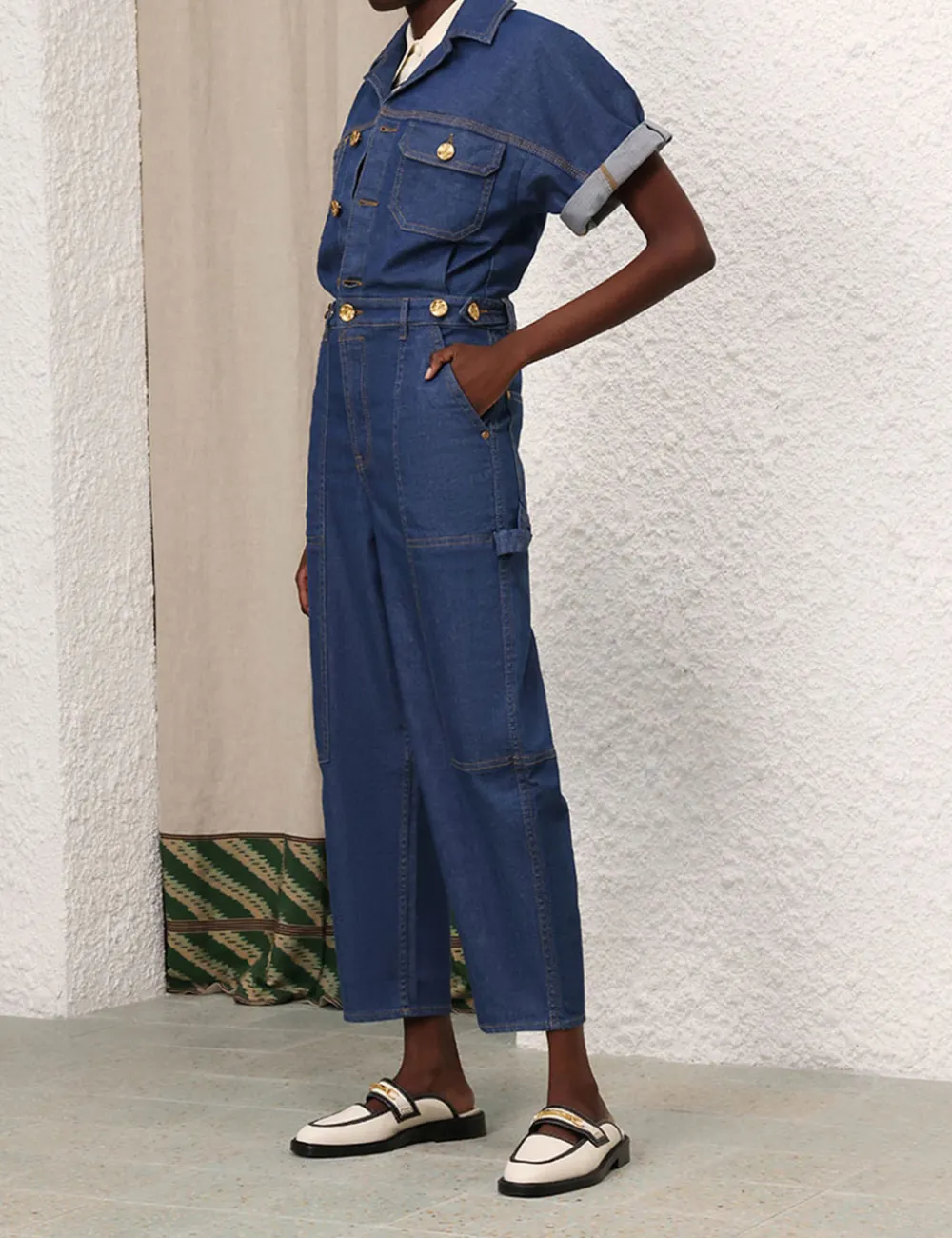 ZIMMERMANN Matchmaker Denim Boiler Suit-Women Jumpsuits & Playsuits