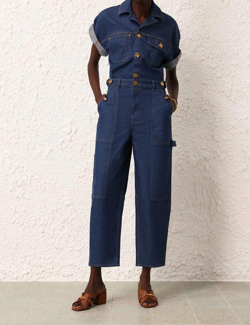 ZIMMERMANN Matchmaker Denim Boiler Suit-Women Jumpsuits & Playsuits