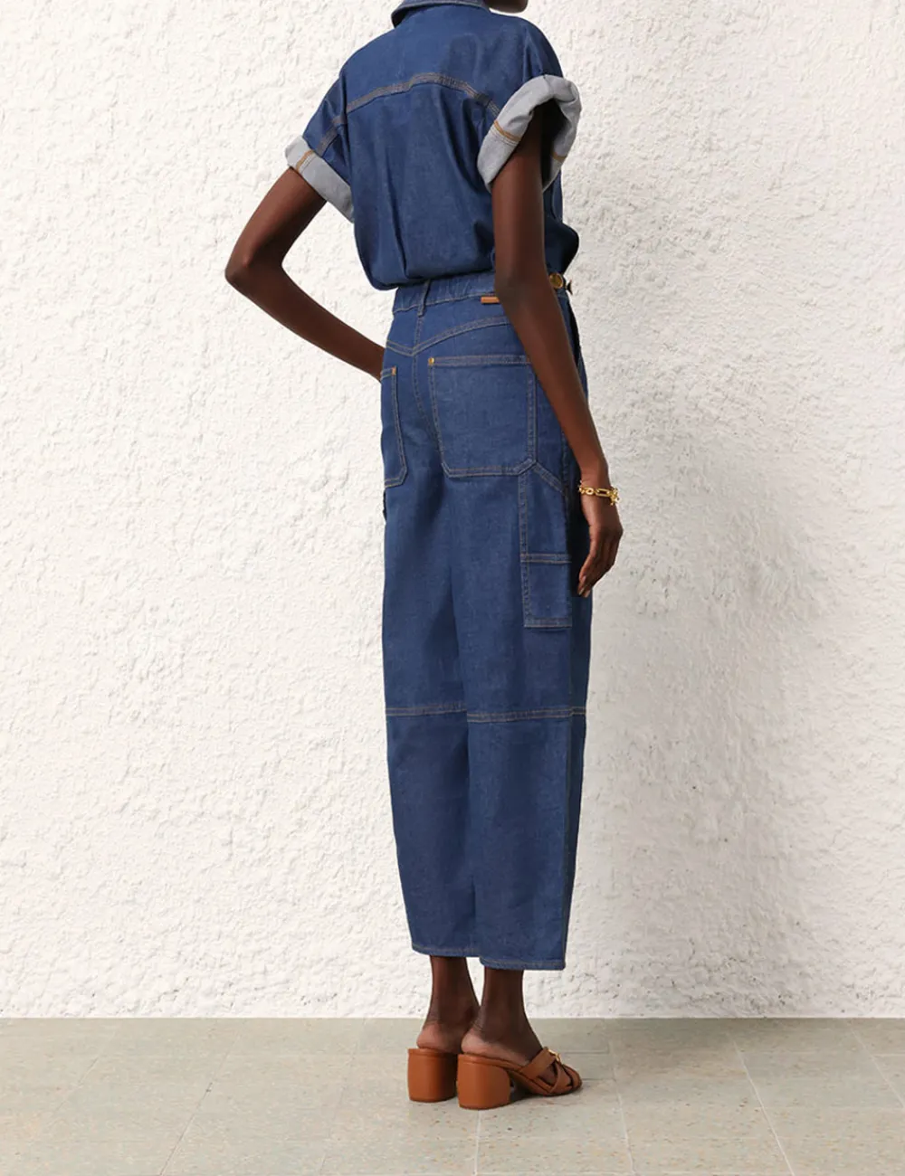 ZIMMERMANN Matchmaker Denim Boiler Suit-Women Jumpsuits & Playsuits