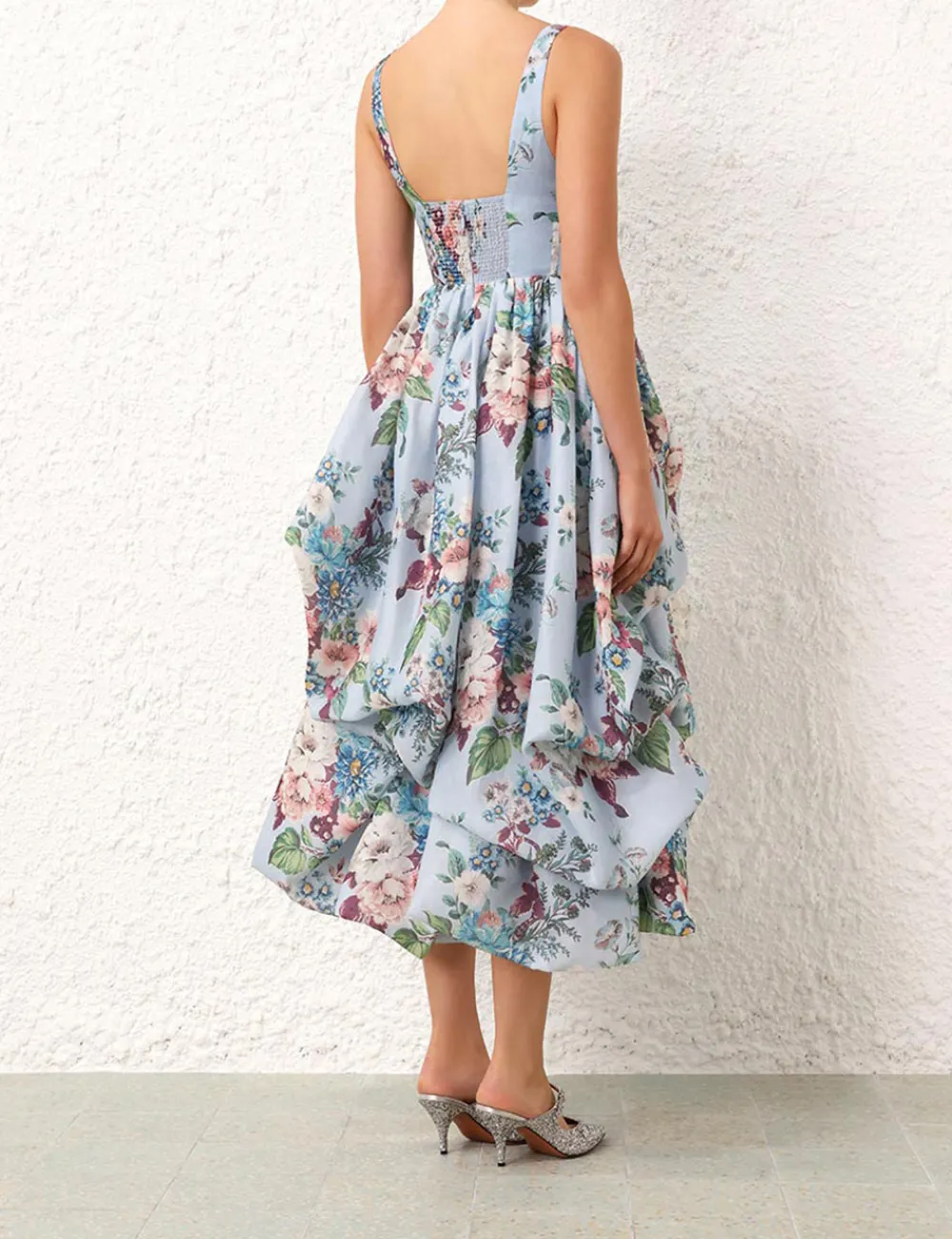 ZIMMERMANN Matchmaker Drape Midi Dress-Women Clothing