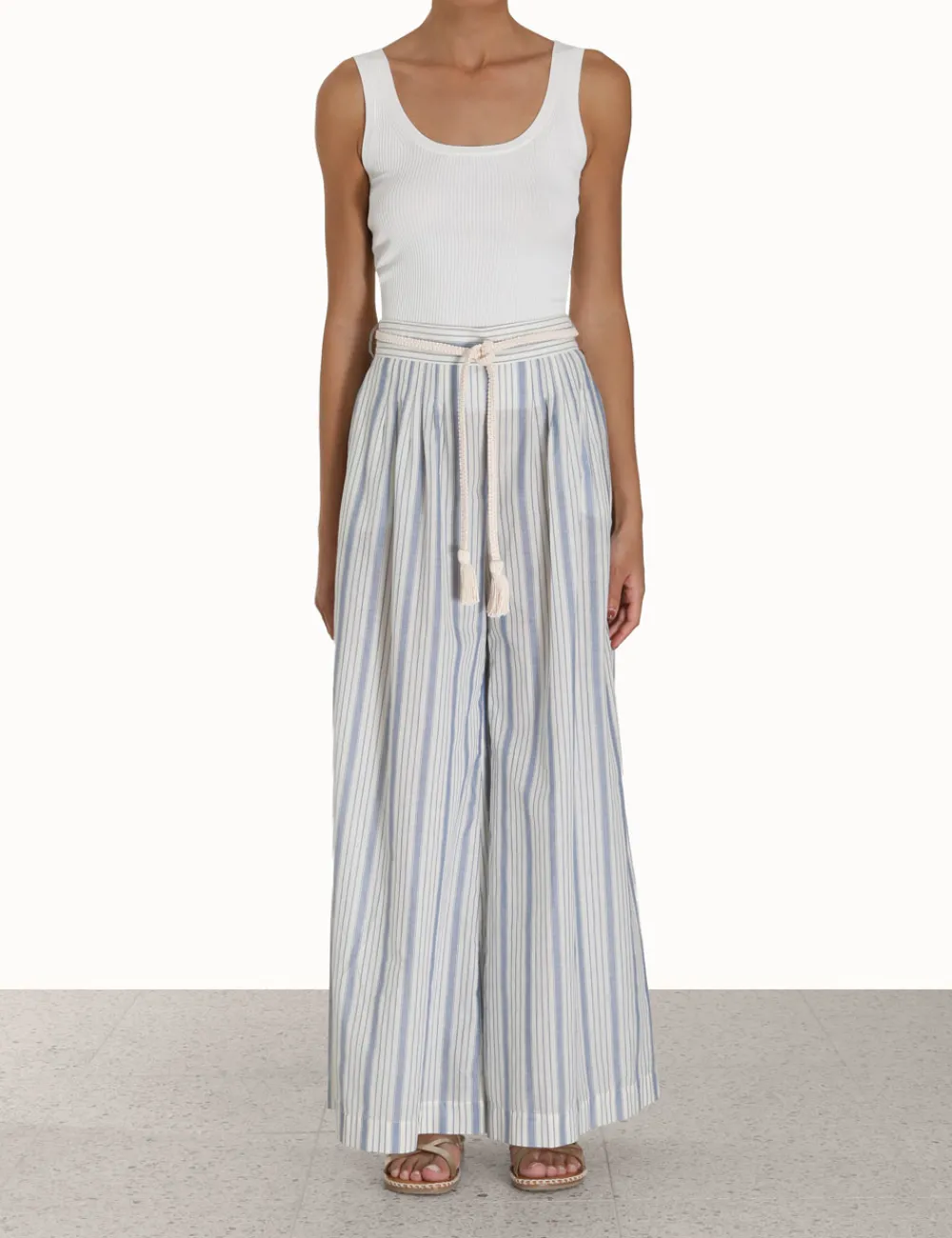 ZIMMERMANN Chintz Striped Relaxed Pant-Women Shorts & Pants