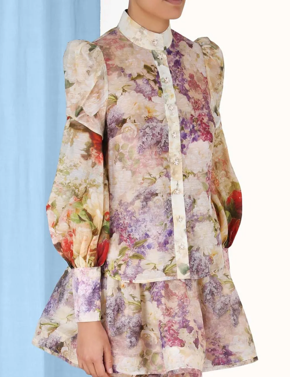 ZIMMERMANN Sensory Spliced Blouse-Women Clothing