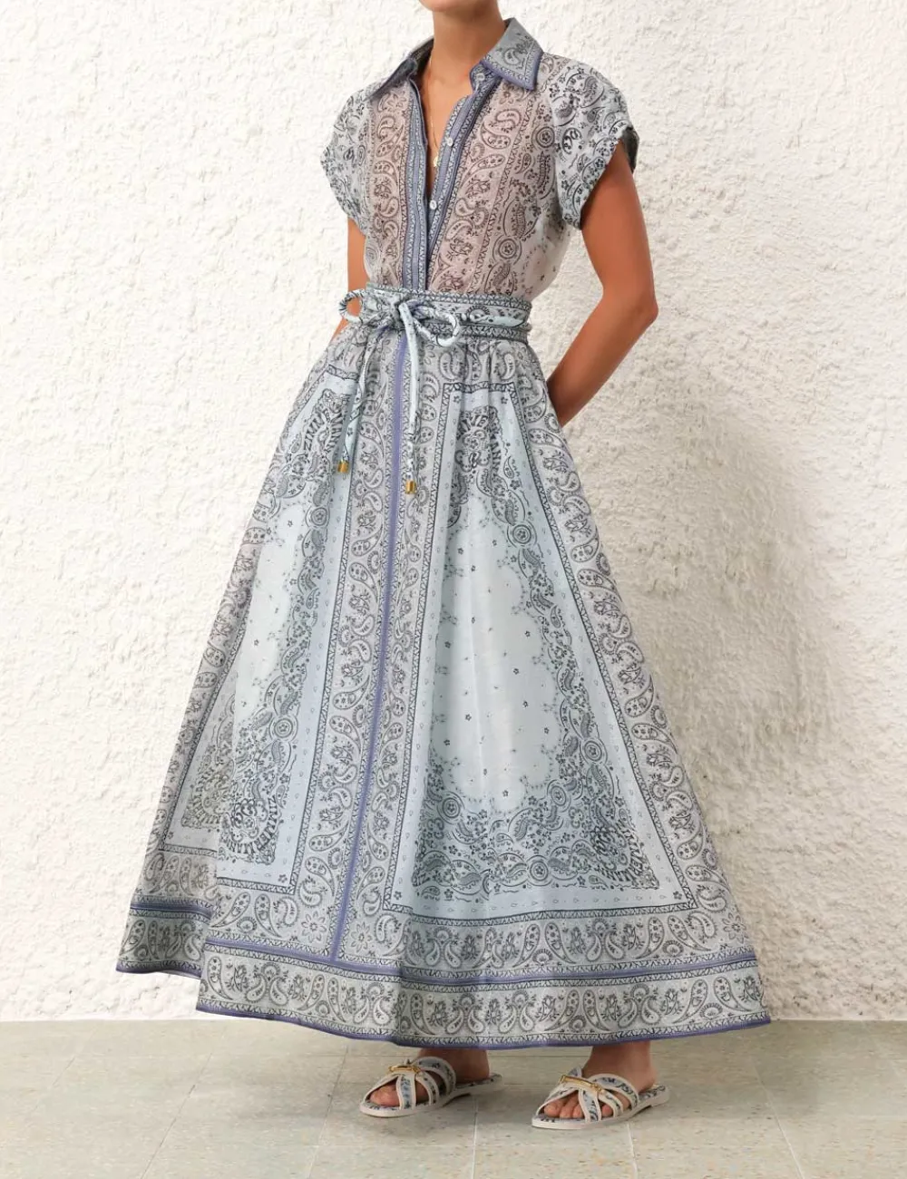 ZIMMERMANN Matchmaker Gathered Midi Skirt-Women Clothing