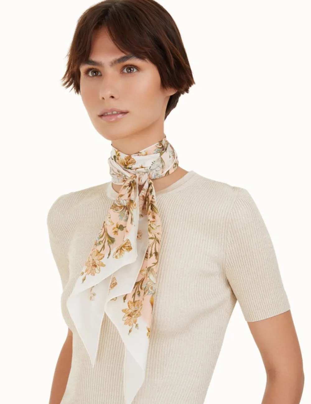 ZIMMERMANN Silk Cotton Neck Scarf-Women Scarves