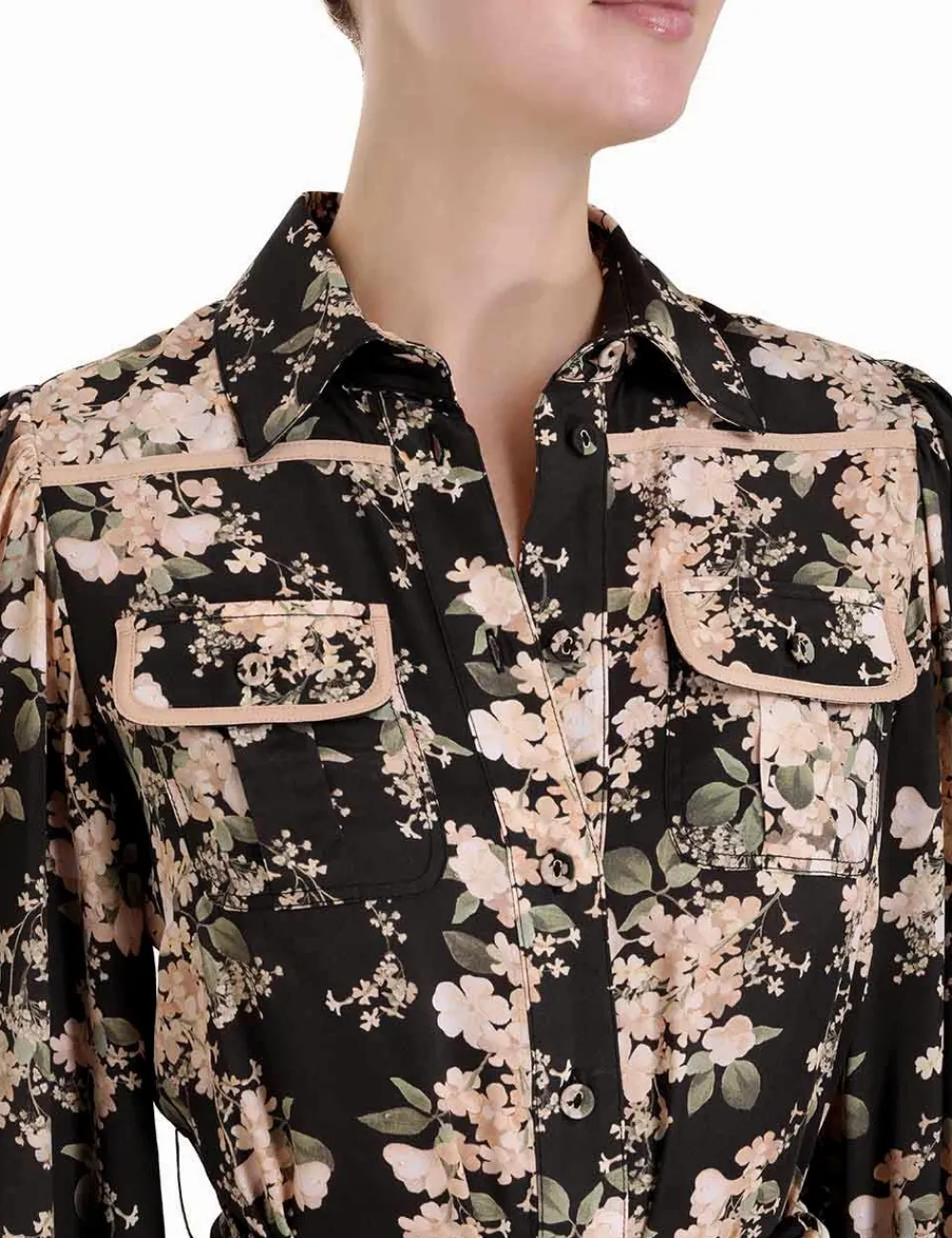 ZIMMERMANN Shirt Midi Dress-Women Dresses