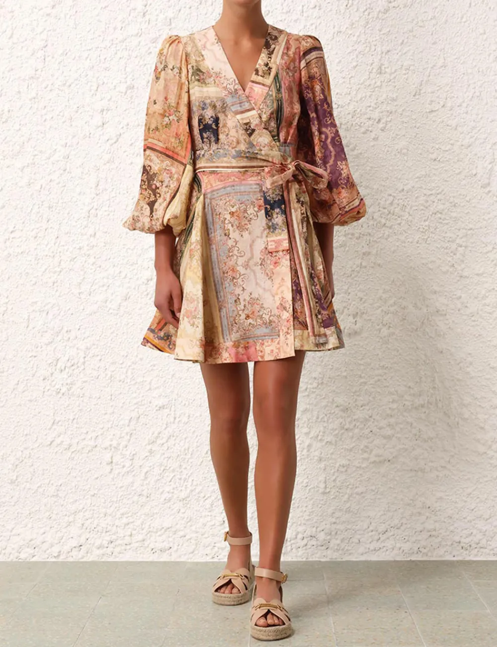 ZIMMERMANN August Wrap Mini Dress-Women Dresses & Coverups