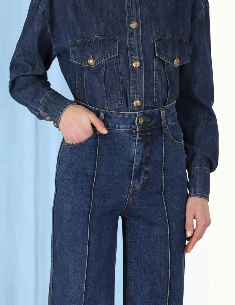 ZIMMERMANN Luminosity Wide Leg Jean-Women In Denim