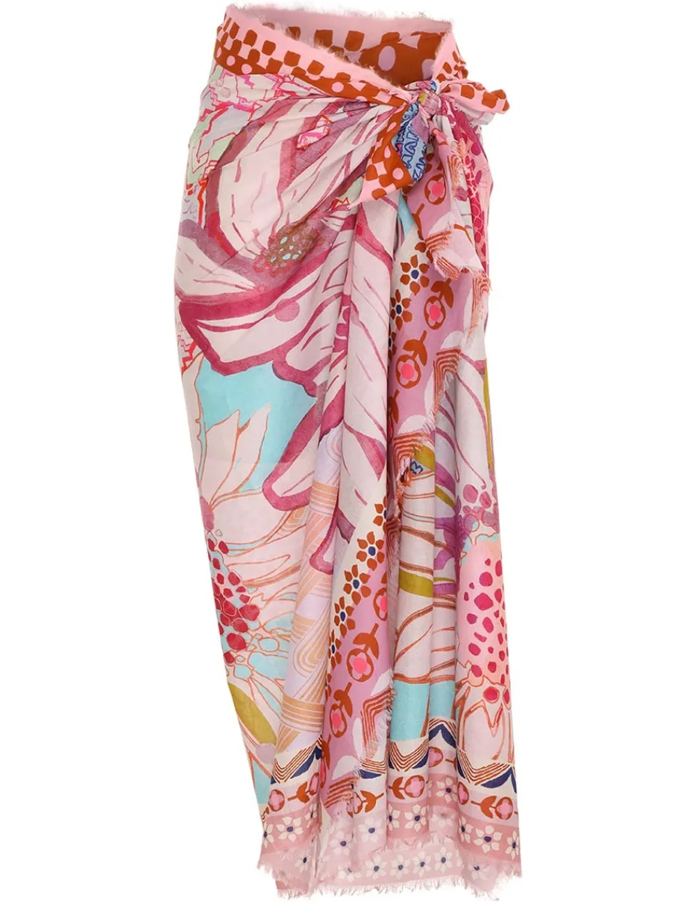 ZIMMERMANN Fringe Cotton Pareo-Women Towels & Pareos