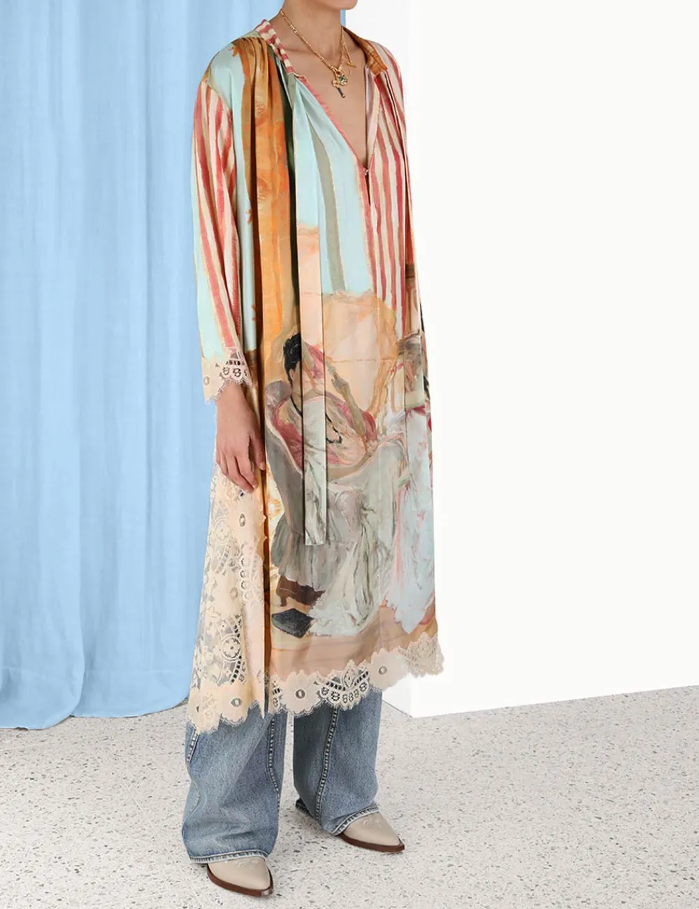 ZIMMERMANN Luminosity Lace Back Midi-Women Form & Light