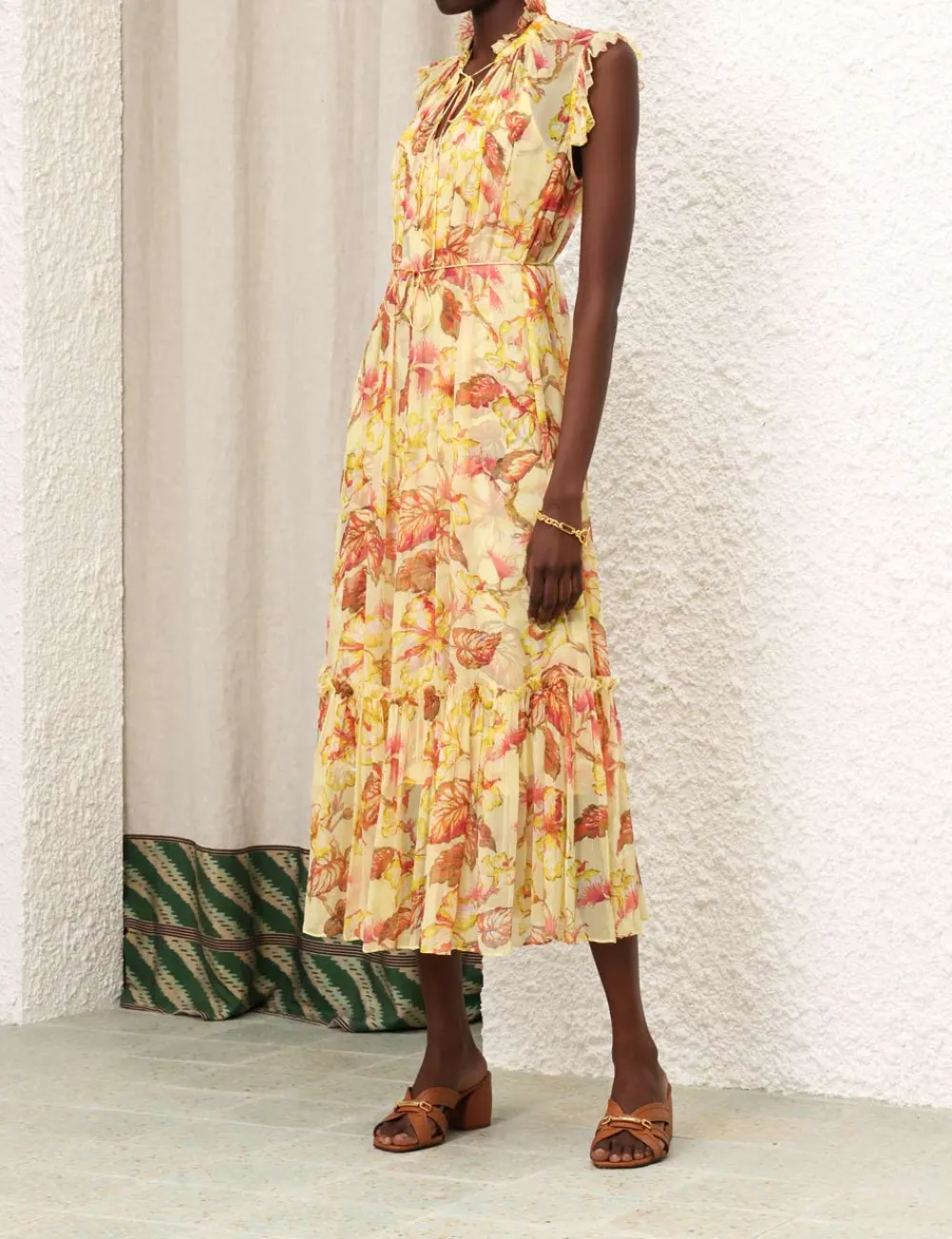 ZIMMERMANN Matchmaker Flutter Midi Dress-Women Clothing