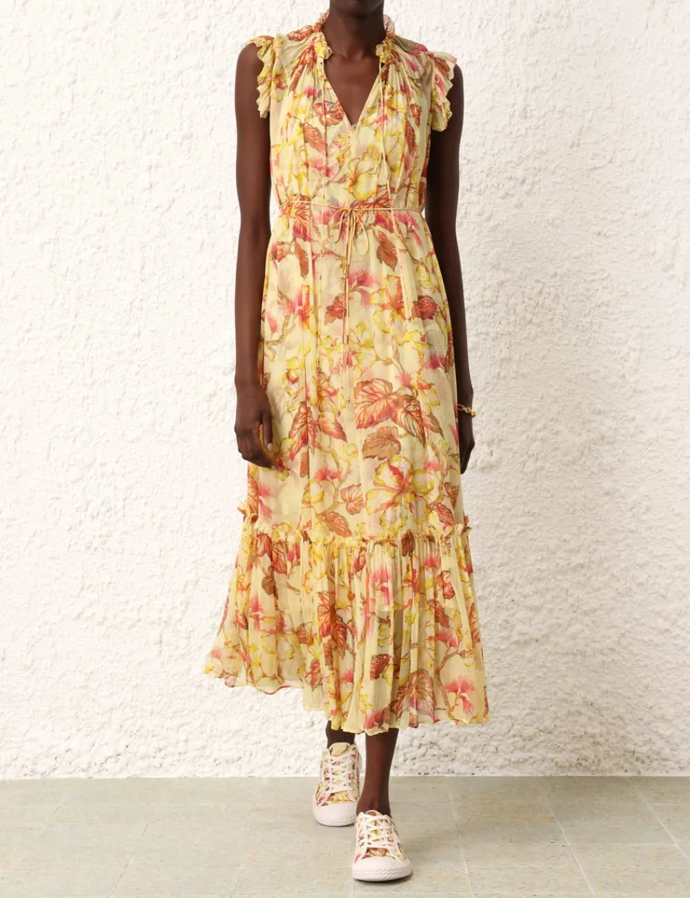 ZIMMERMANN Matchmaker Flutter Midi Dress-Women Clothing