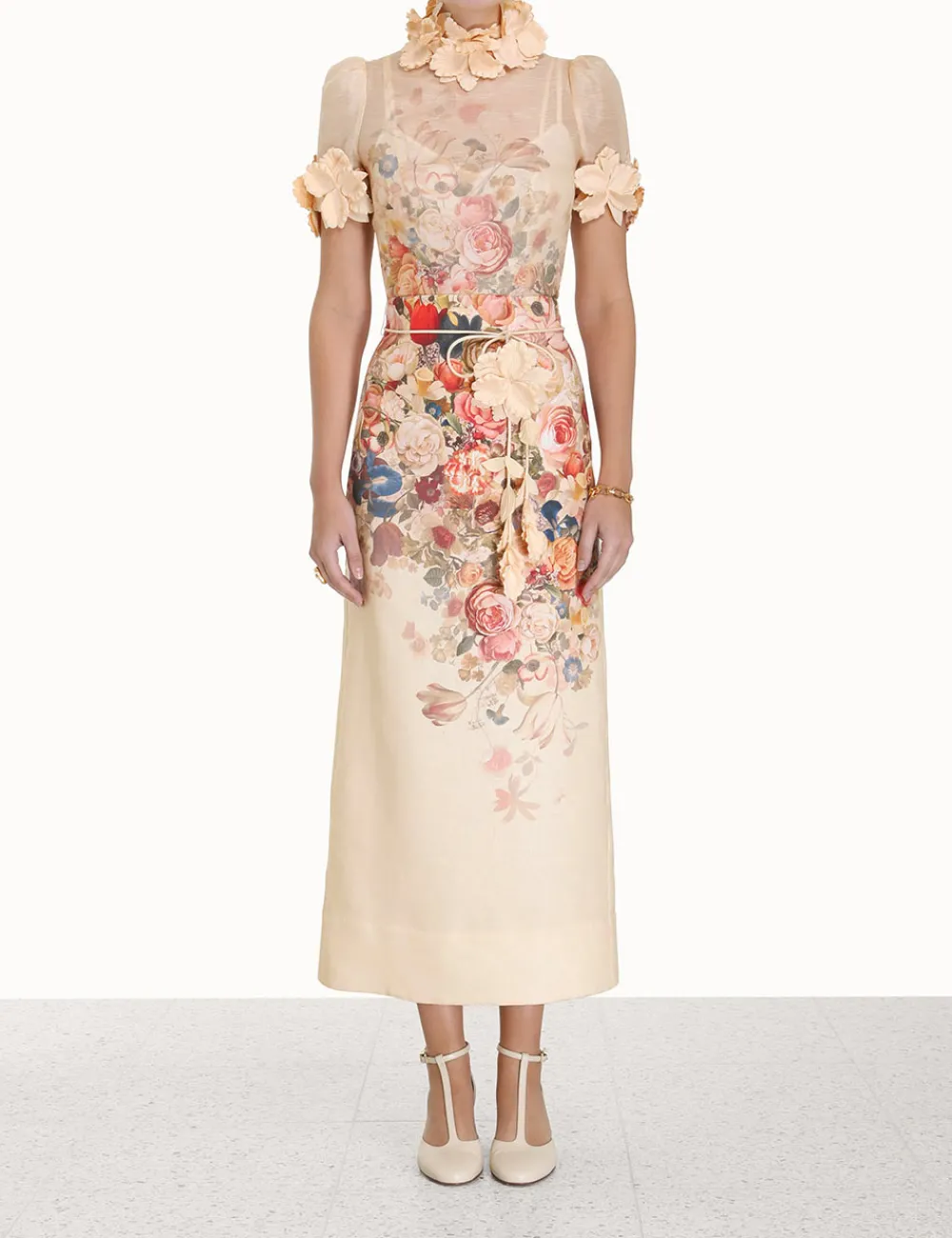 ZIMMERMANN Luminosity Pencil Midi Skirt-Women Skirts